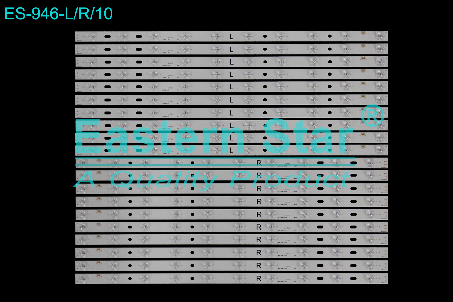 ES-946 LED TV Backlight use for 60" Panasonic TC-60CX650U, TC-60CX800U CX-60S02E01, CX-60S02E02,  CX-60S02E0C,  CX-60S02E09,  600TV03 V1,  600TV04 V1 LED STRIP(20)