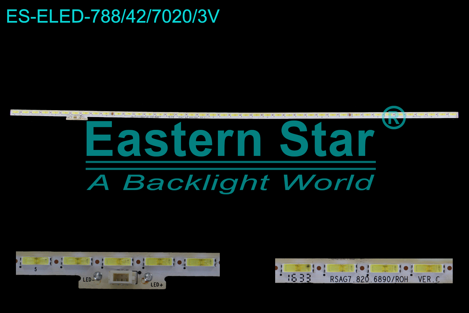 ES-ELED-788 ELED/EDGE TV backlight use for 32'' Hisense RSAG7.820.6890/ROH VER.C LED STRIPS(1)