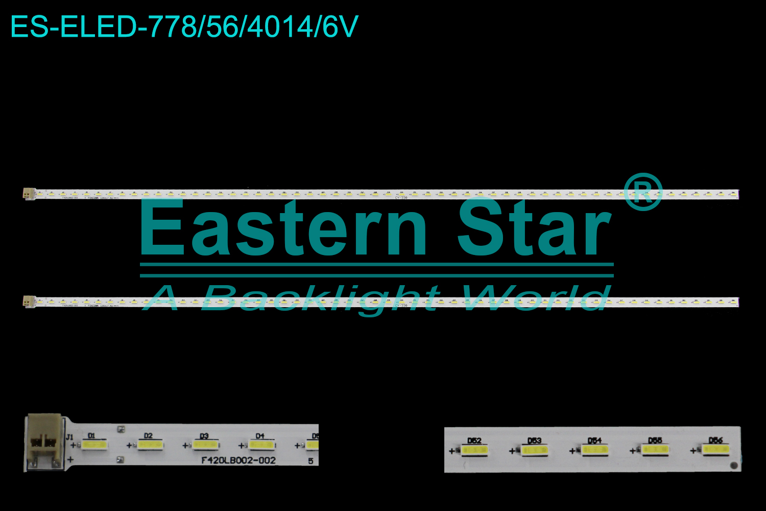 ES-ELED-778 ELED/EDGE TV backlight use for 42'' Sony KDL-42EX440 F420LB002-002 E253117 LED STRIPS(2)
