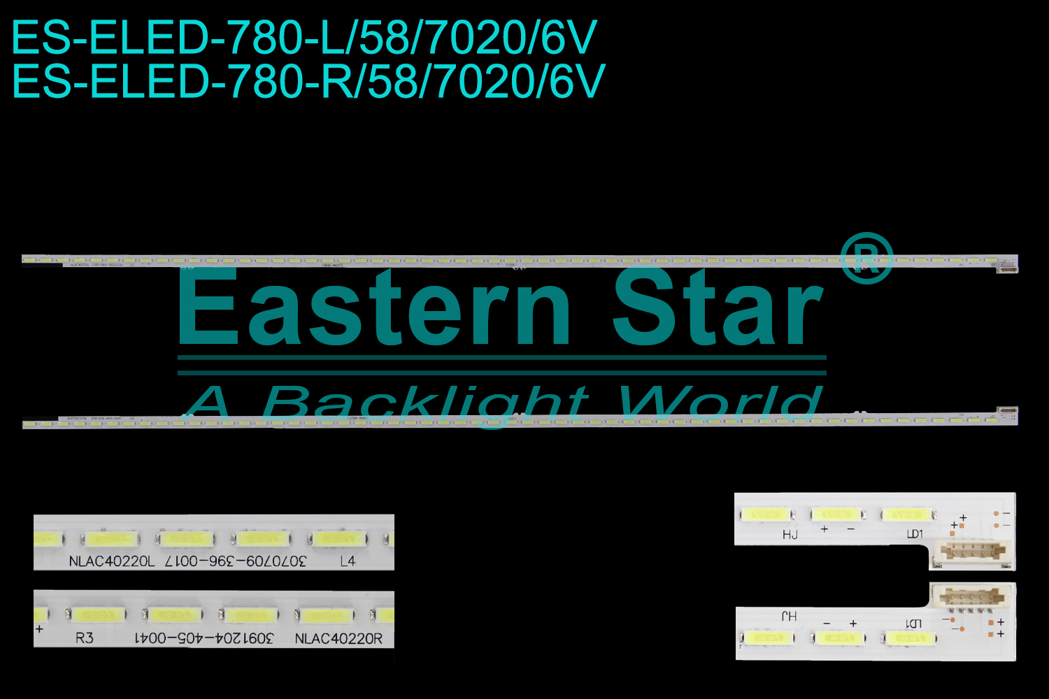 ES-ELED-780 ELED/EDGE TV backlight use for 50'' Sony KDL-50W700A 3070709-396-0017 NLAC40220L  3091204-405-0041NLAC40220R LED STRIPS(2)