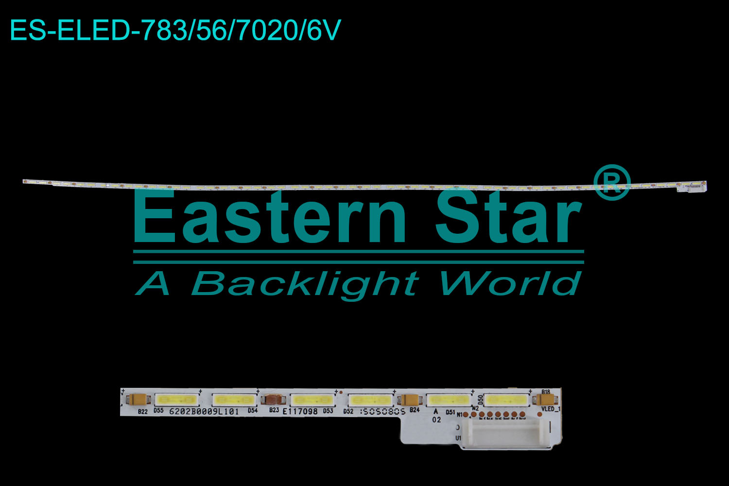 ES-ELED-783 ELED/EDGE TV backlight use for 50'' Panasonic TC-50CS600X 6202B0009L101 E117098 E150504  LED STRIPS(1)