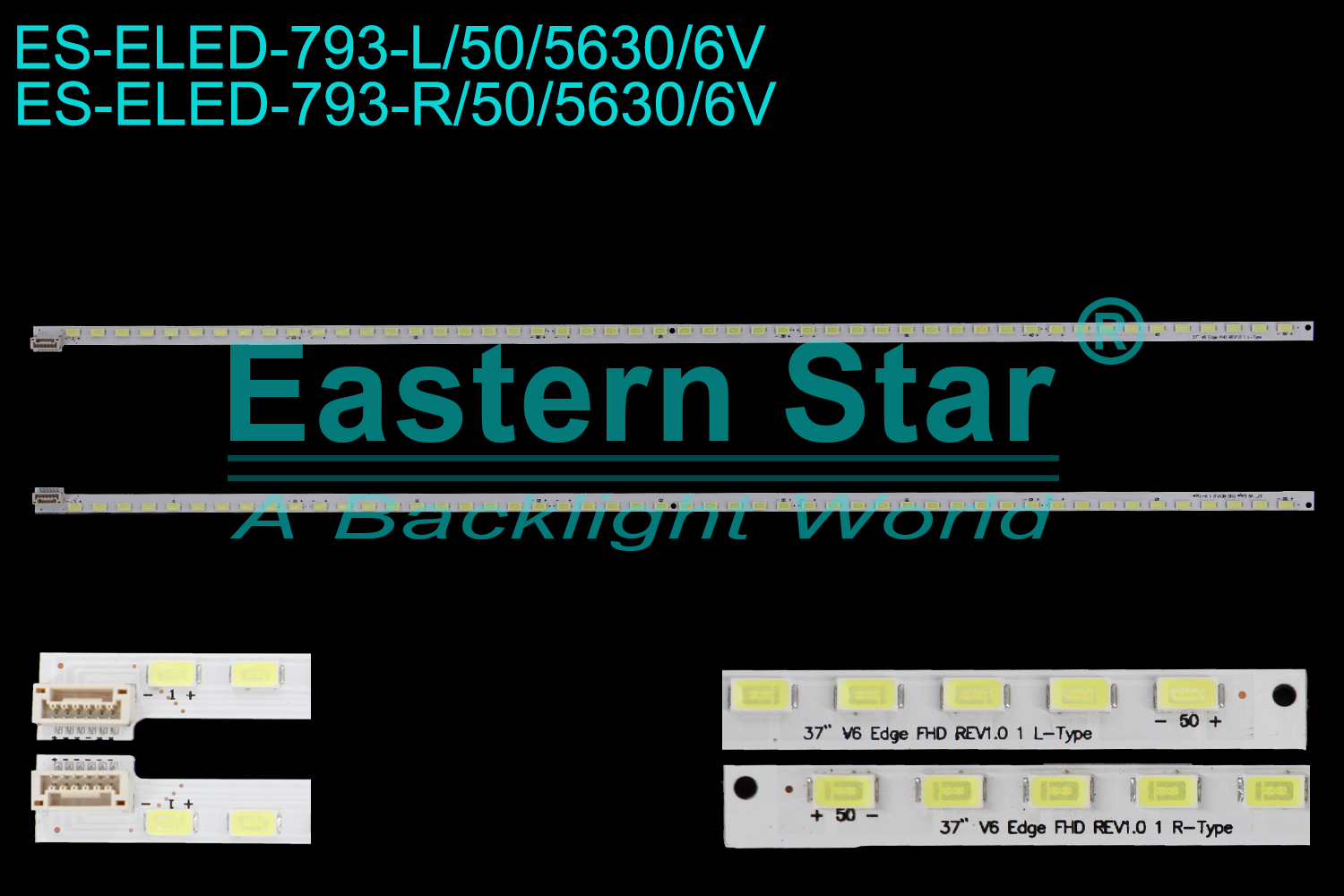 ES-ELED-793 ELED/EDGE TV backlight use for 37'' Lg/Skyworth/Changhong 37LW5400 37" V6 Edge FHD REV1.0 L-Type, 37" V6 Edge FHD REV1.0 R-Type, 3660L-0385A , 3660L-0379A LED STRIPS(2)
