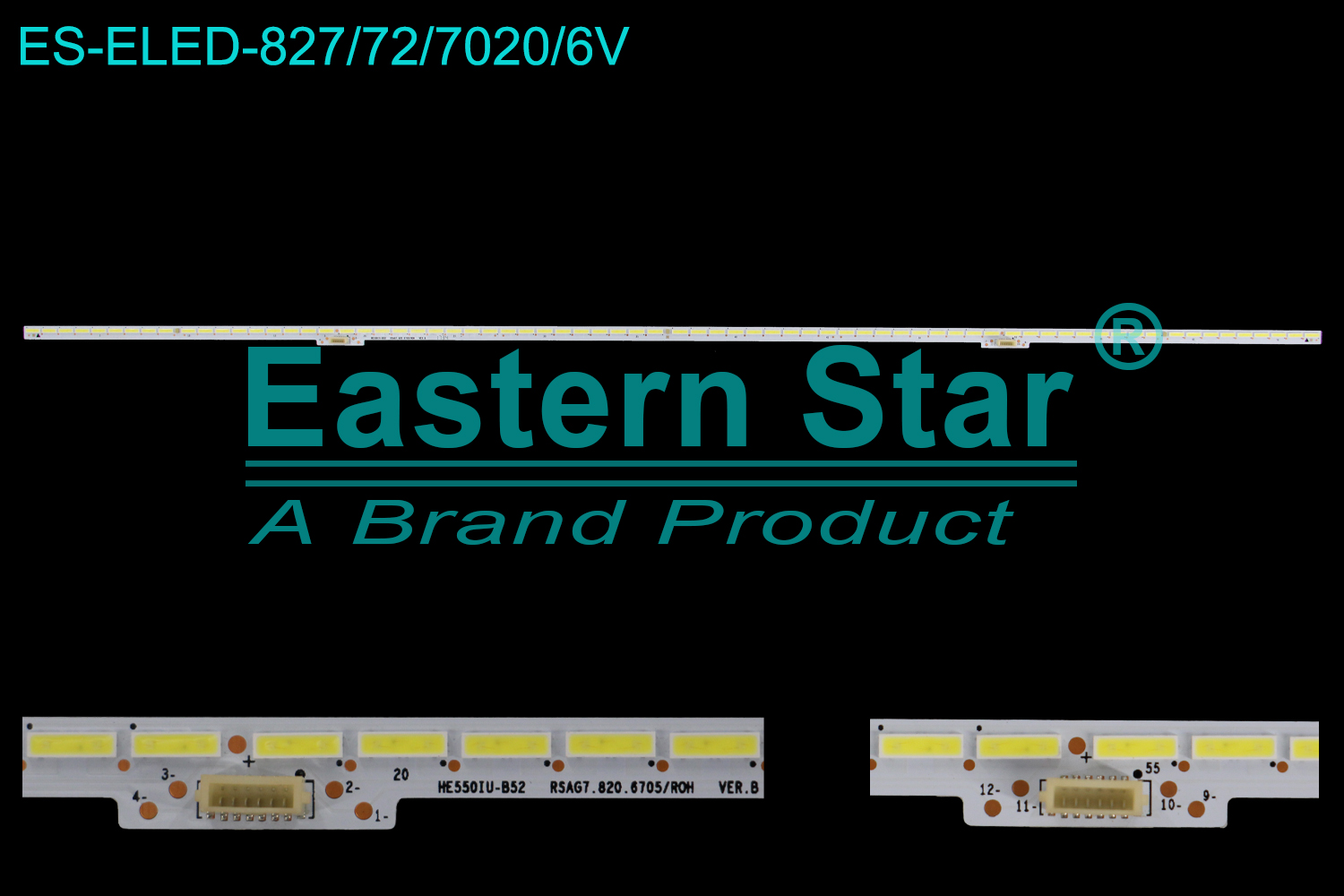 ES-ELED-827 ELED/EDGE TV backlight use for 55'' ZD-1938S6-N90Z56WKK7+N90Z56WKK7-GG108-7XC3181 HD550IU-B52  TV LED BAR(/)