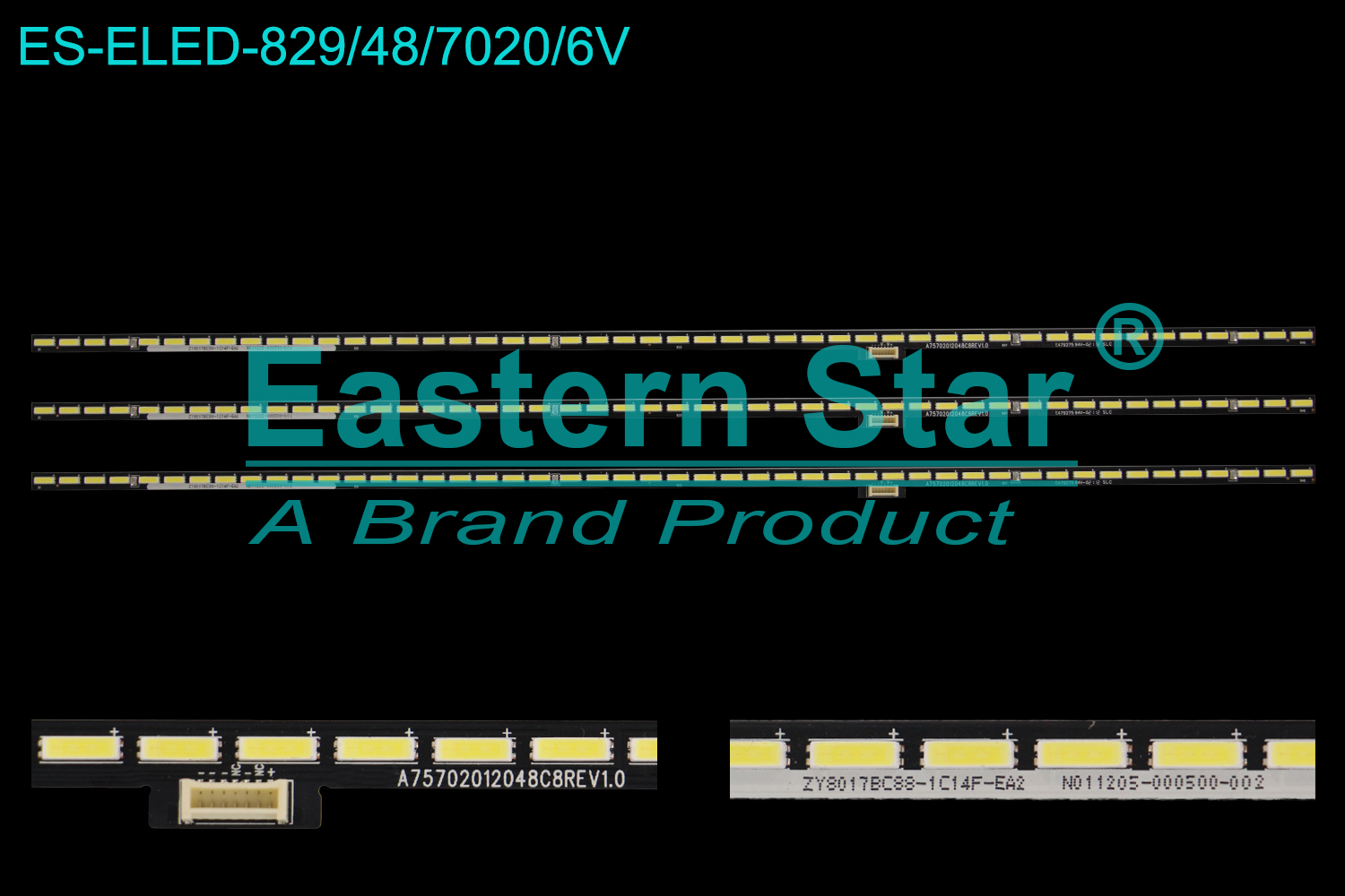 ES-ELED-829 ELED/EDGE TV backlight use for 75''  Skyworth REL750WY QD0-000  A75702012048C8REV1.0 TV LED BAR(3)