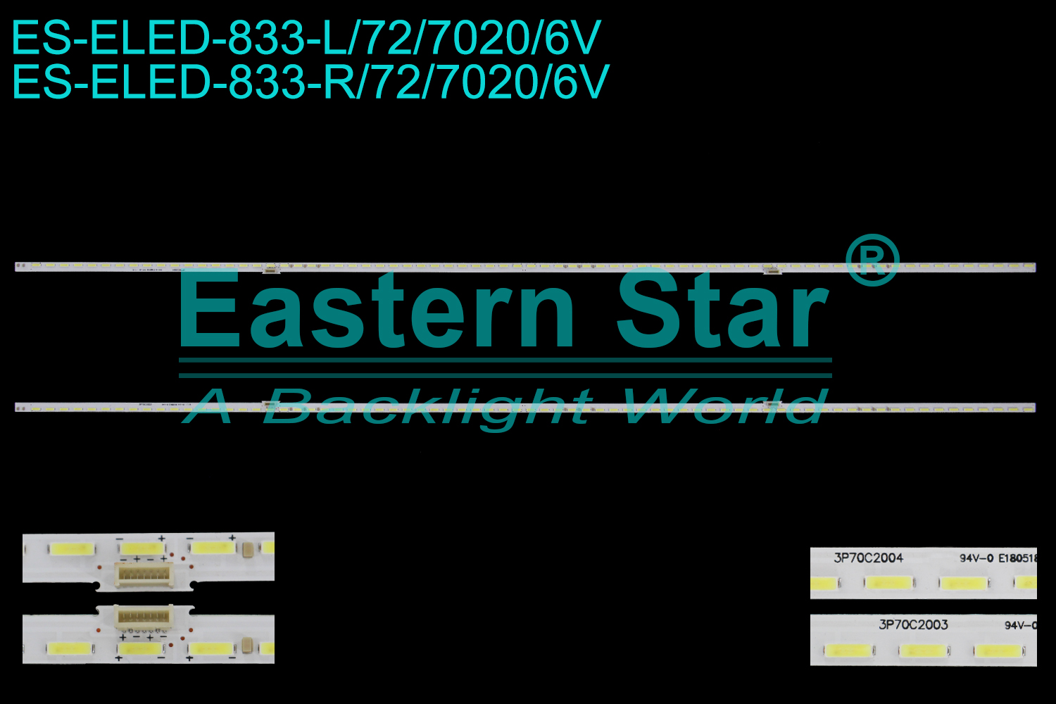 ES-ELED-833 ELED/EDGE TV backlight use for 70'' Tcl  70C2  3P70C2003 3P70C2004 TV LED BAR(2)