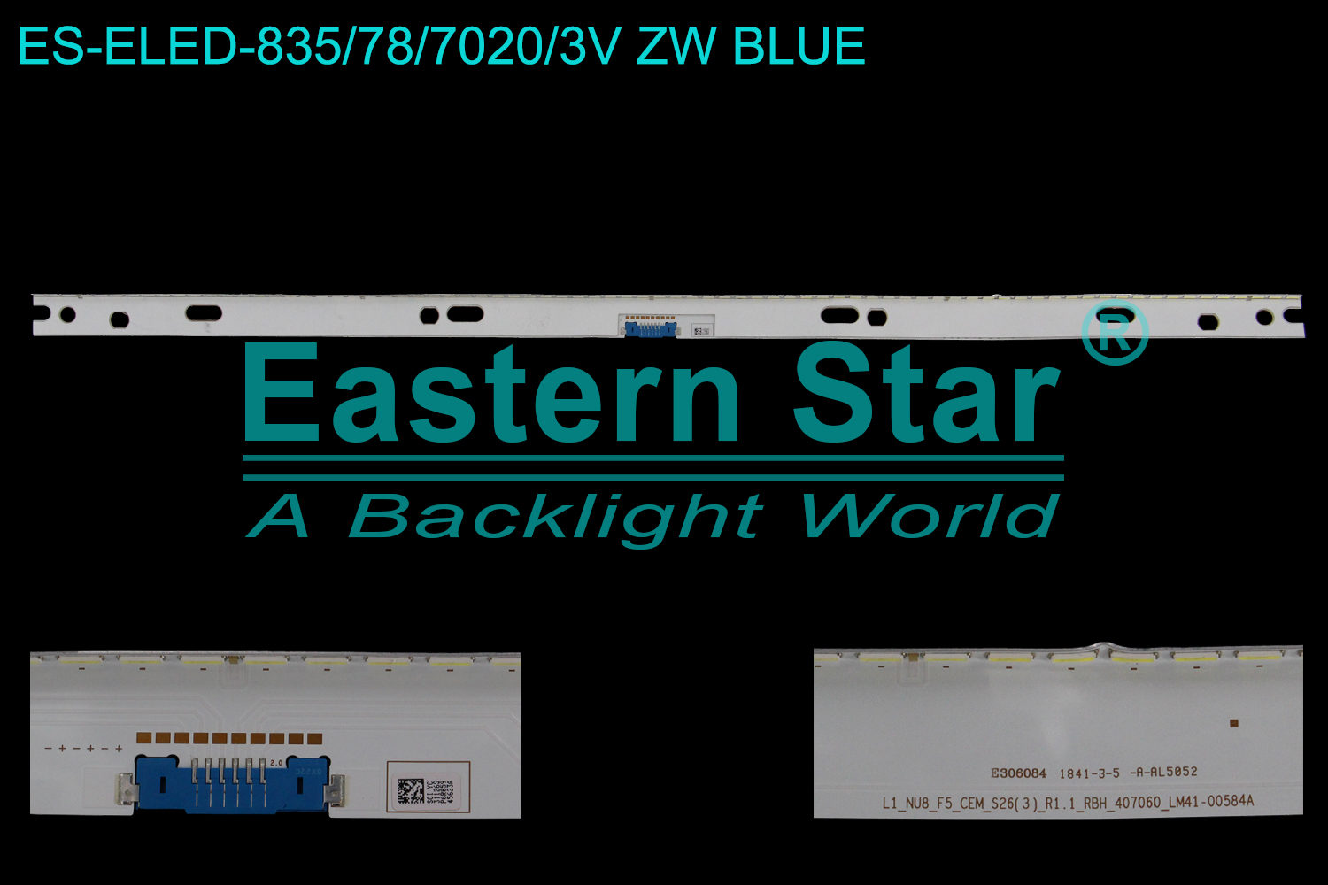 ES-ELED-835 ELED/EDGE TV backlight use for 65'' Samsung UA65NU8000 L1_NU8_F5_CEM_S26(3)_R1.1_RBH_407060_LM41-00584A TV LED BAR(1)