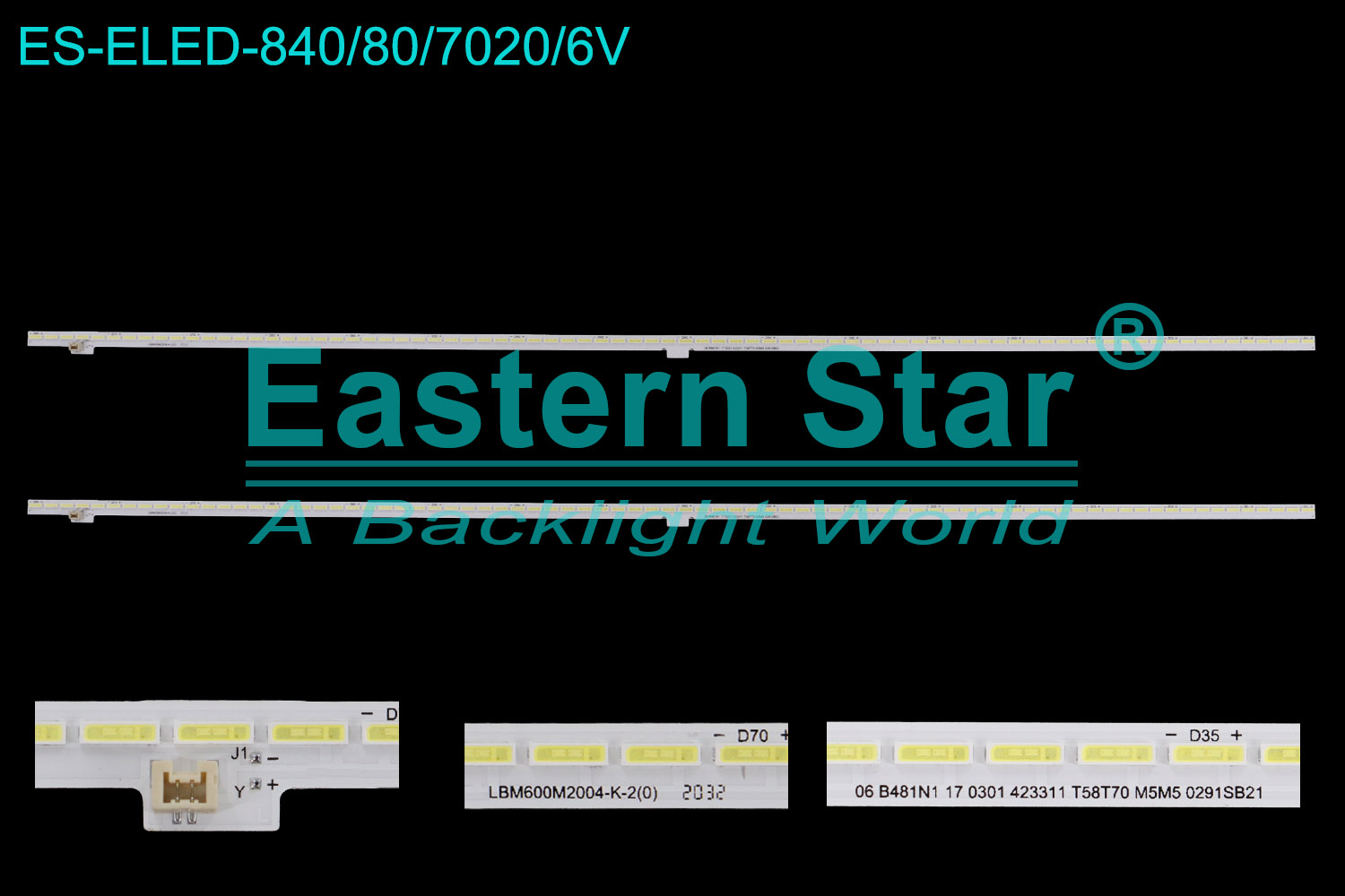 ES-ELED-840 ELED/EDGE TV backlight use for 60'' Sharp LCD-60DS7008A  LBM600M2004-K-2（0） 06 B481N1 17 0301 423311 T58T70 M5M5 0291SB21 LED BACKLIGHT KITS(2)
