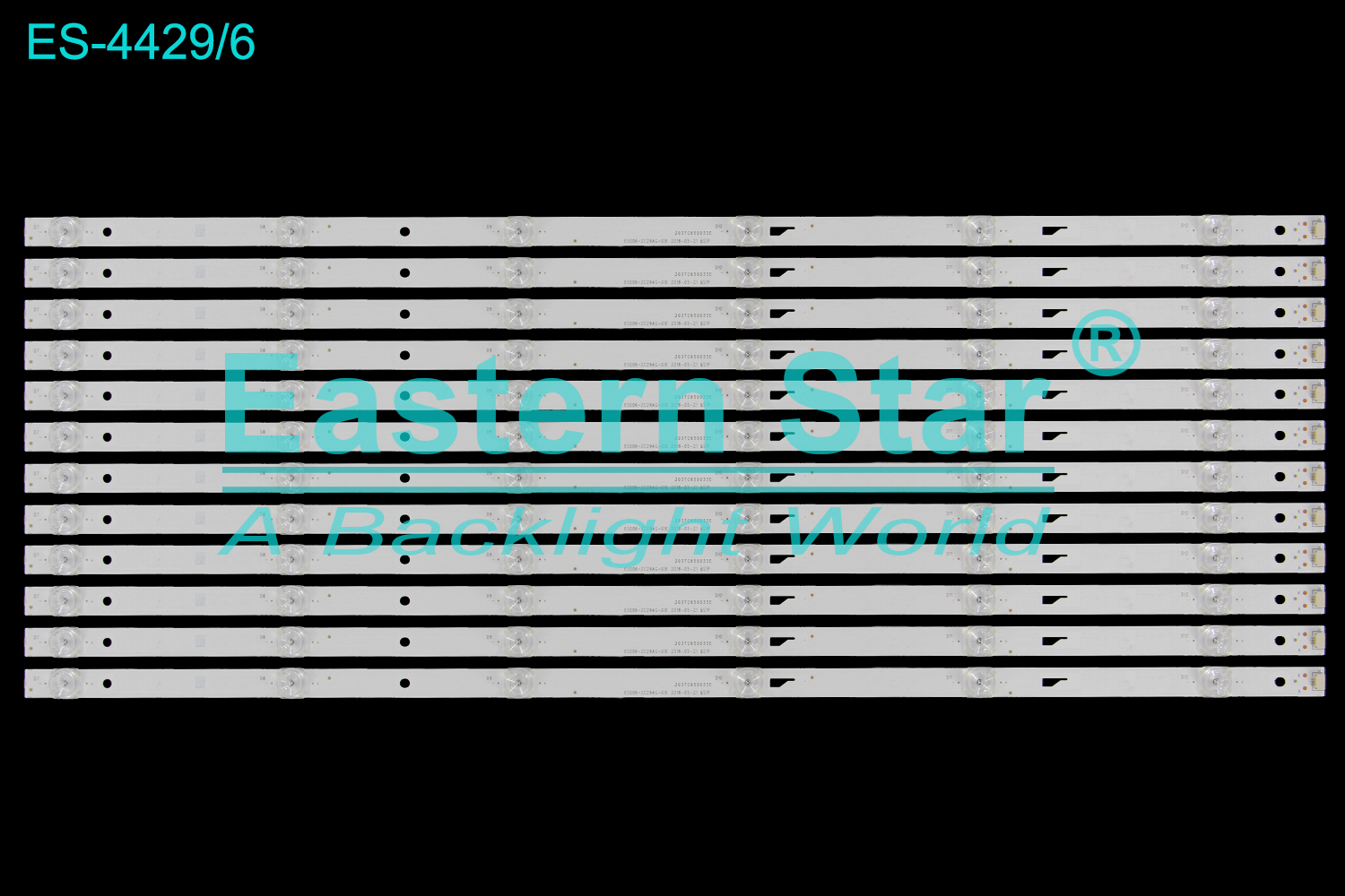 ES-4429 LED TV Backlight use for 65" Pptv  65C4  65R80  65D06-ZC29AG-01E 2018-05-21 6S1P 303TC650033E LED BACKLIGHT KITS(12)