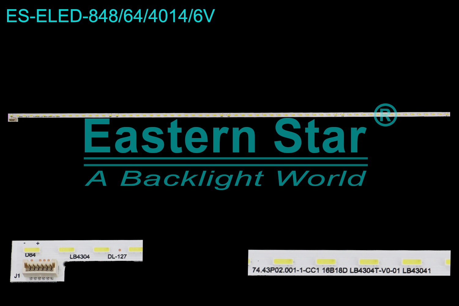 ES-ELED-848 ELED/EDGE TV backlight use for 43'' 74.43P02.001-1-CC1 16B18D LB4304T-V0-01 LB43041  LED BACKLIGHT KITS(1)