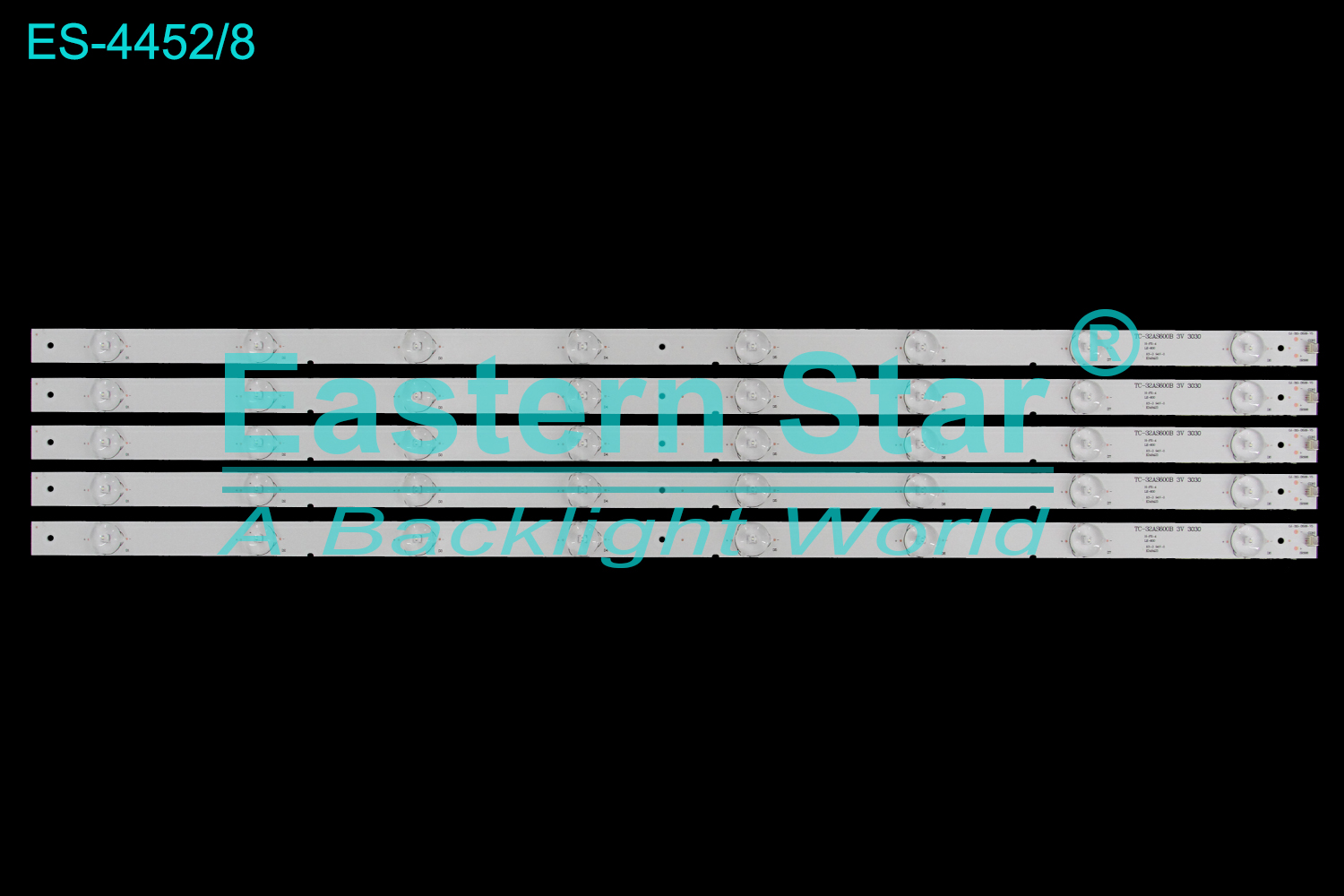 ES-4452 LED TV Backlight use for 32" Vizio TC-32AS600B  TC-32AS600B 3V 3030   GJ-315-D508-V5 LED BACKLIGHT KITS(5)