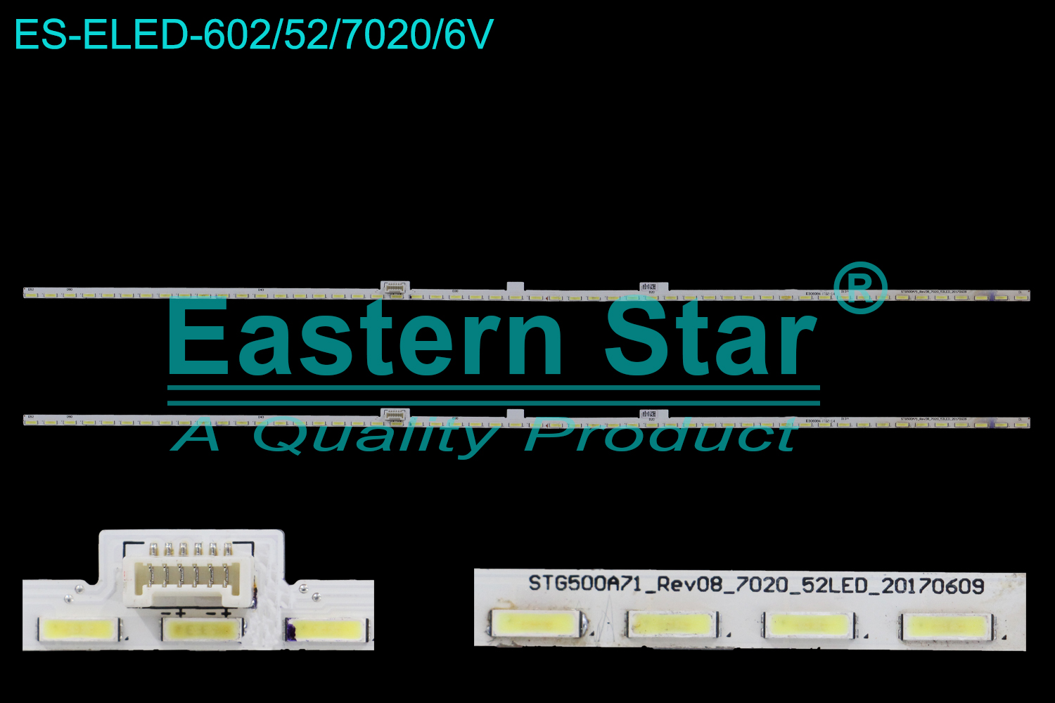 ES-ELED-602 ELED/EDGE TV backlight use for 50'' STG500A71_REV08_7020_52LED_20170609   LED STRIPS(2)