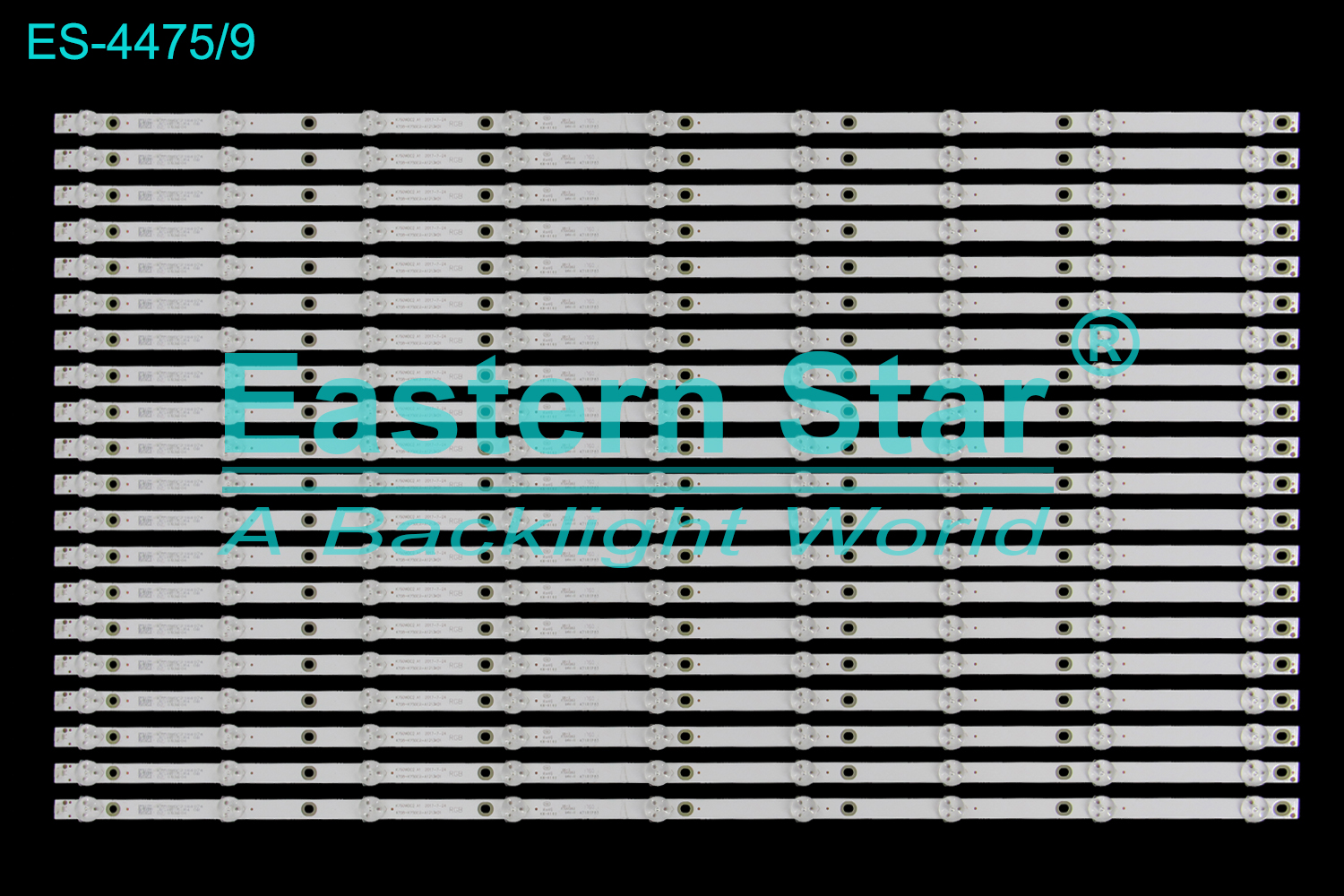 ES-4475 LED TV Backlight use for 75" Philips 75PUF6393/T3/ Toshiba 75U3800C K75WDC2 A1 2017-7-24 4708-K75DC2-A1213K01 K750WDC2184074 JK-HR-5-R4 0B D2 003604 4708-K75WDC-A1113N01 K750WDC2 A1 4708-K750WDC2-A1213K01 LED BACKLIGHT KITS(20)