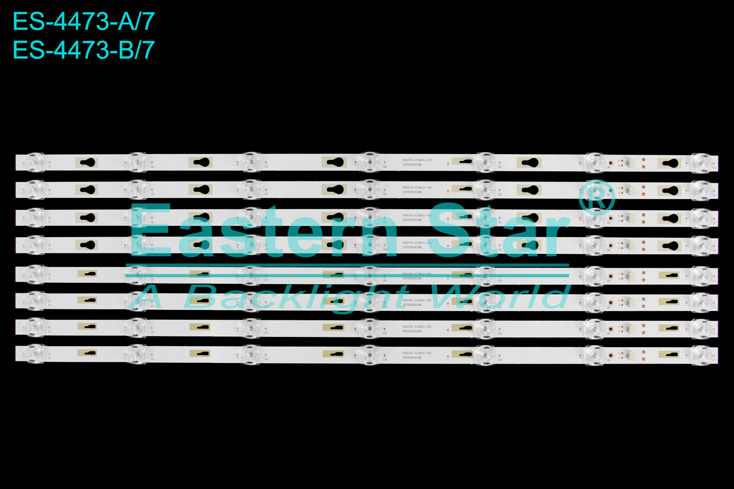 ES-4473 LED TV Backlight use for 65" Tcl/Xiaomi  L65M5-M5 65D07A-ZC26AG-03E 303TC650038E 65D07B-ZC26AG-03E 303TC650039E LED BACKLIGHT KITS(8)