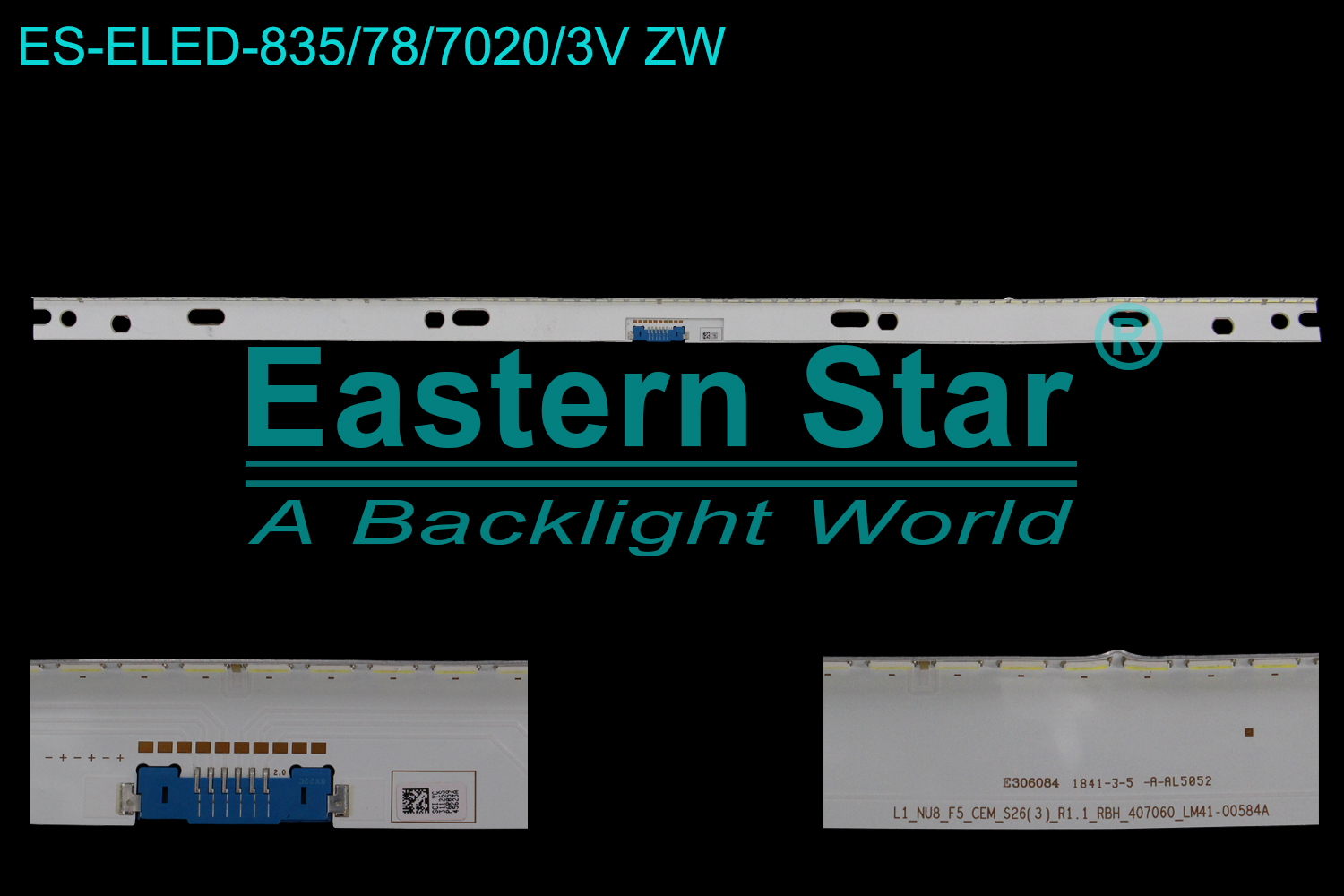 ES-ELED-835 ELED/EDGE TV backlight use for 65'' Samsung UA65NU8000 L1_NU8_F5_CEM_S26(3)_R1.1_RBH_407060_LM41-00584A   SCI YC 31126S P6R059 45623A TV LED BAR(1)