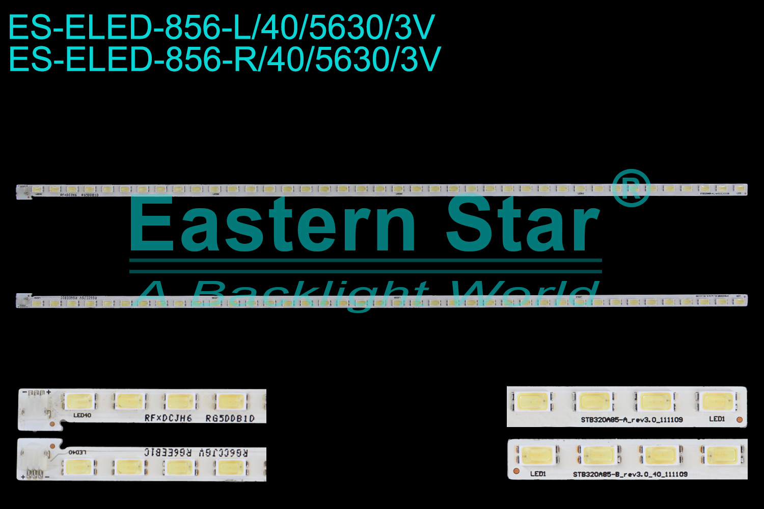 ES-ELED-856 ELED/EDGE TV backlight use for 32'' Tcl/Skyworth 32E59RM STB320A85-A_rev3.0_111109, STB320A85-B_rev3.0_111109  LED BACKLIGHT KITS(2)