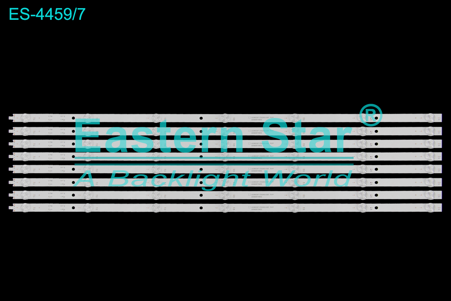 ES-4459 LED TV Backlight use for 65" Onn/Haier LS65Z51Z, LU65D31(PRO)  LED65D07-ZC62AG-02D 7S1P 30365007043D LED BACKLIGHT KITS(8)