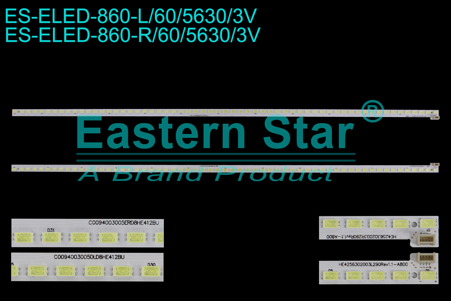 ES-ELED-860 ELED/EDGE TV backlight use for 42''  Haier LED42A900P,LE42A90W  L: HE4256302003L290Rev1.1-A800 C0094003005DLD8HE412BU R: HE4256302003R290Rev1.1-A800 C0094003005ERD8HE412BU LED BACKLIGHT KITS(2)