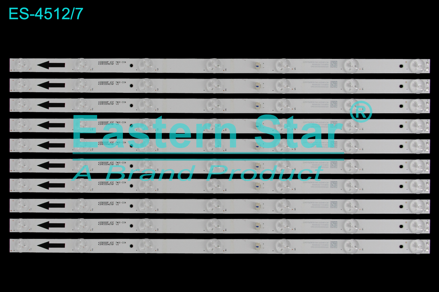 ES-4512 LED TV Backlight use for 43" Tcl  43HR332M07AF V0 43D8300P KSF 7*10-C04 E493461 4C-LB430T-HRJ LED BACKLIGHT KITS(10)