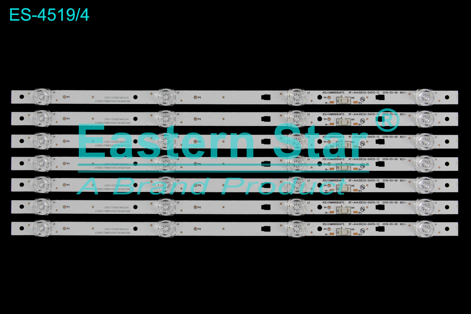 ES-4519 LED TV Backlight use for 43" Konka  RF-AA430E30-0401S-13 KDL43MN668ANTS  LED BACKLIGHT KITS(7)