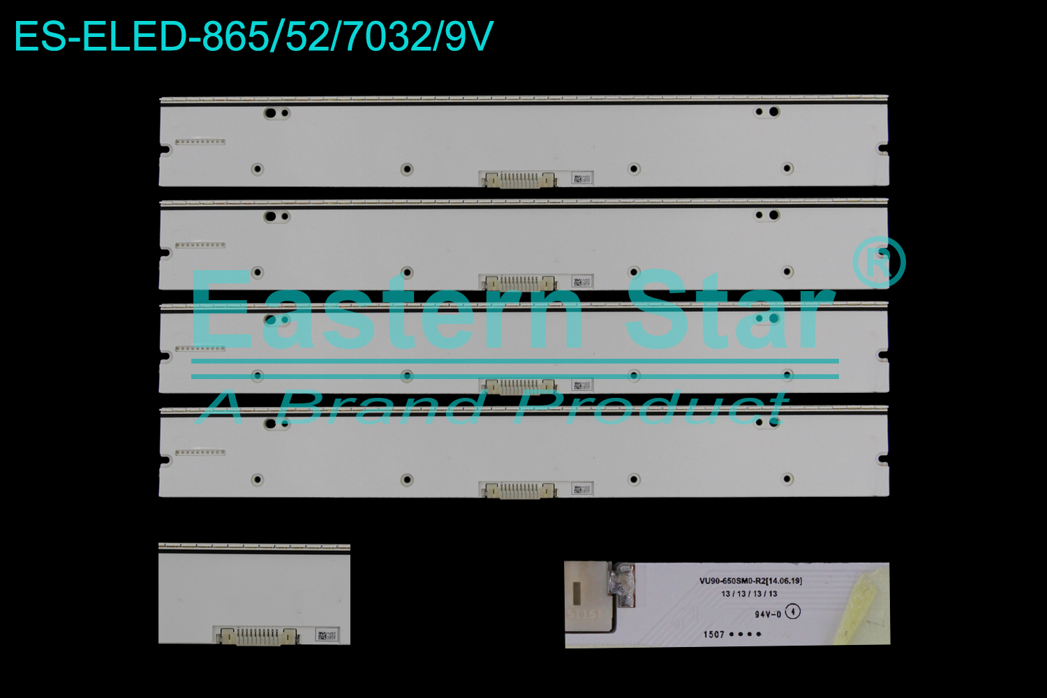 ES-ELED-865 ELED/EDGE TV backlight use for 65'' Samsung  QN65Q80RAFXZA  VU90-650SM0-R2 [14.06.19] R2Q SK 00024L 65DS04 30667A BN96-30666A / BN96-30667A LED BACKLIGHT KITS(4)