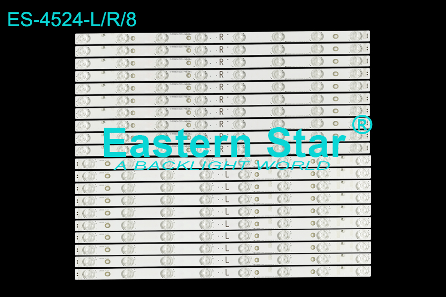 ES-4524 LED TV Backlight use for 55" Panasonic 55DX850 L: LB55068 V0_00 CX-55S0UE0E-1Z523-2-P-695-1994-U R: LB55068 V1_00 CX-55S0UE0D-1Z523-2-P-695-1986-U  LED BACKLIGHT KITS(20)