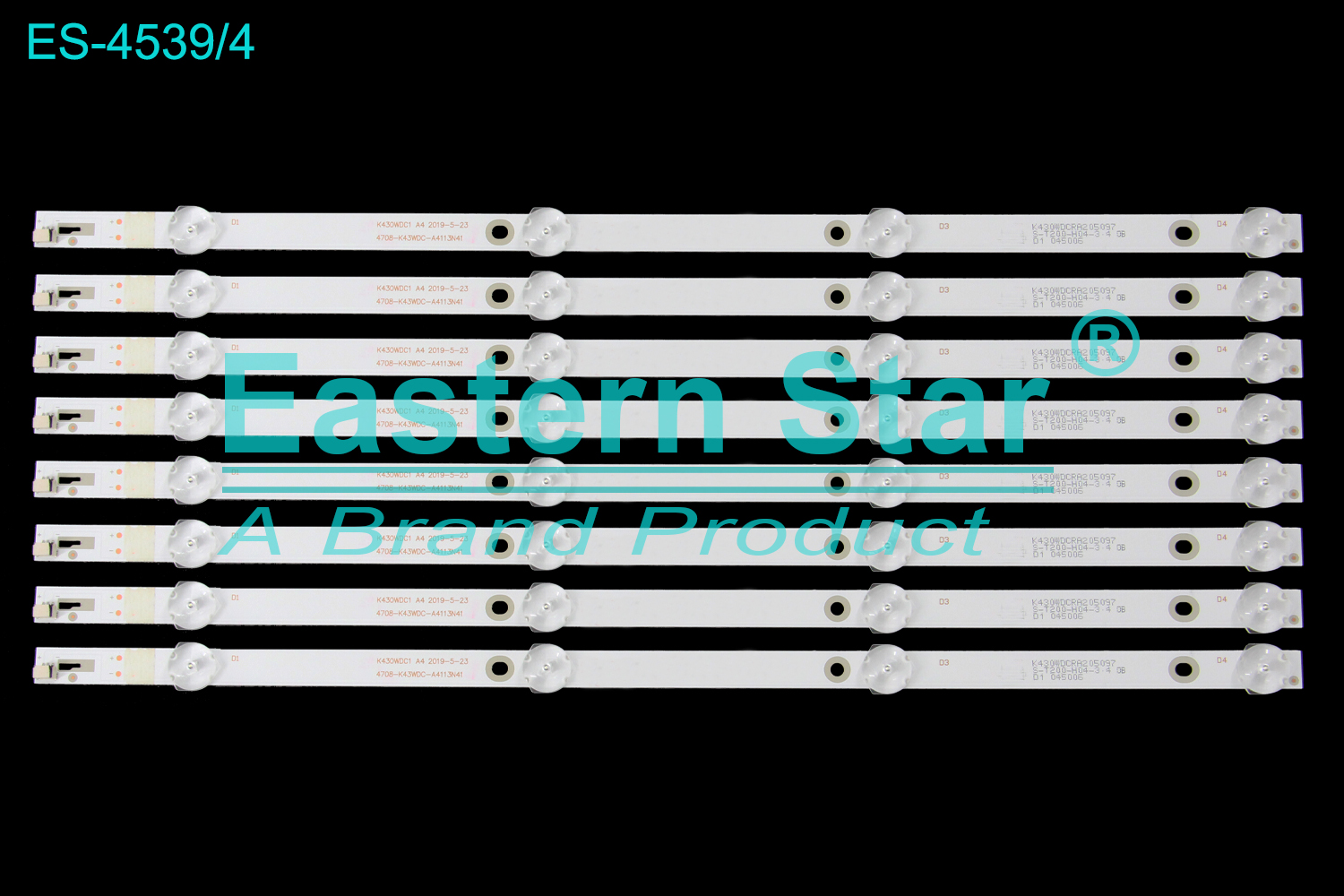 ES-4539 LED TV Backlight use for 43" Toshiba  43LF621U21 43LF621C21 4708-K43WDC-A4113N41 K430WD1 A4 2019-5-23 LED BACKLIGHT KITS(8)