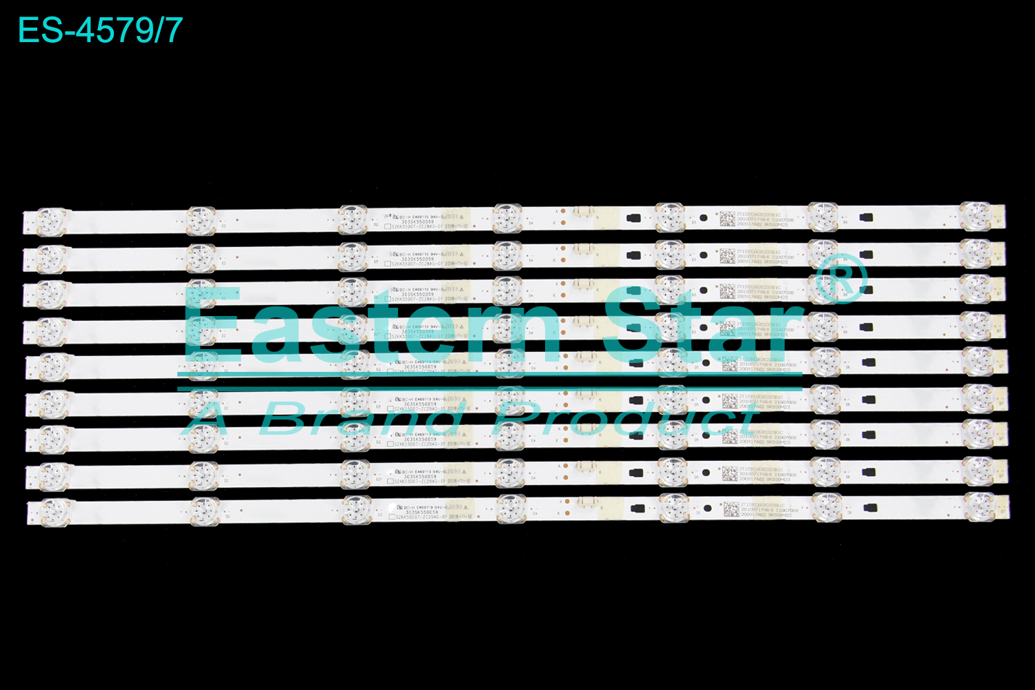 ES-4579 LED TV Backlight use for 55" Vox/Dexp 55A66JB 303SK550059 SZKK55D07-ZC29AG-01 2018-11-10 SK550M23 LED BACKLIGHT KITS(9)