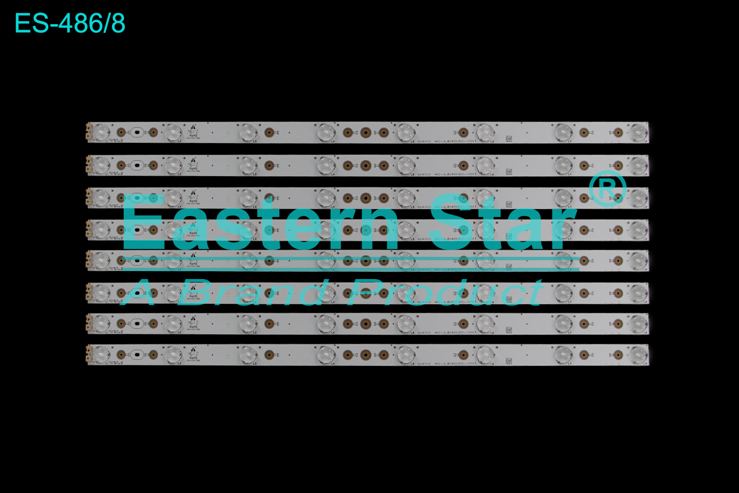 ES-486 LED TV Backlight use for 48'' Tcl/Rowa TCL L48F3320-3D 2012-09-24 -V2 TMT 48-1-8-30 G4XX 4C-LB4808-VH1、4C-LB4808-YH1 LED STRIPS(9)