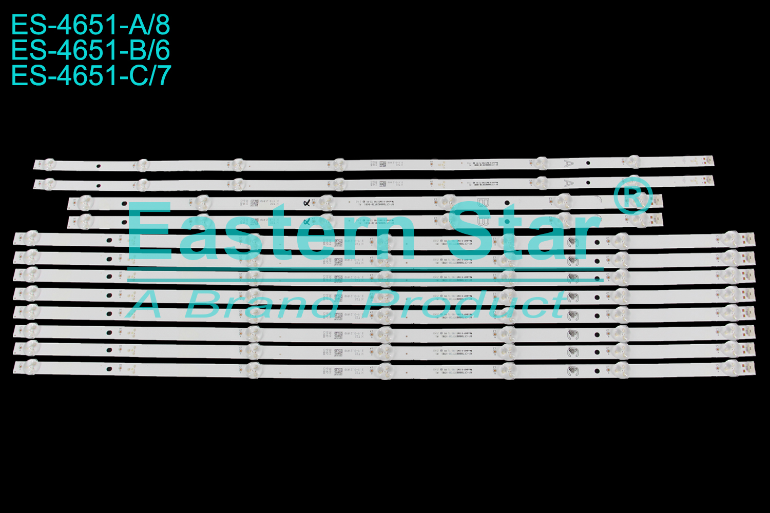 ES-4651 LED TV Backlight use for 70" Hisense 70HAK7350 RF-CF700002AF30-0801 A1 X T22 3.1-3.2 A10 3011 0145 CXBA RF-CF700002BF30-0601 A1 X T22 3.1-3.2 A10 3011 0145 CXBA LED BACKLIGHT KITS(12)