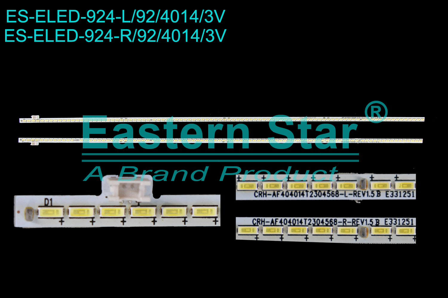 ES-ELED-924 ELED/EDGE TV backlight use for 40'' Letv L403P3 CRH-AF404014T2304568-R-REV1.5B, CRH-AF404014T2304568-L-REV1.5B LED BACKLIGHT KITS(2)