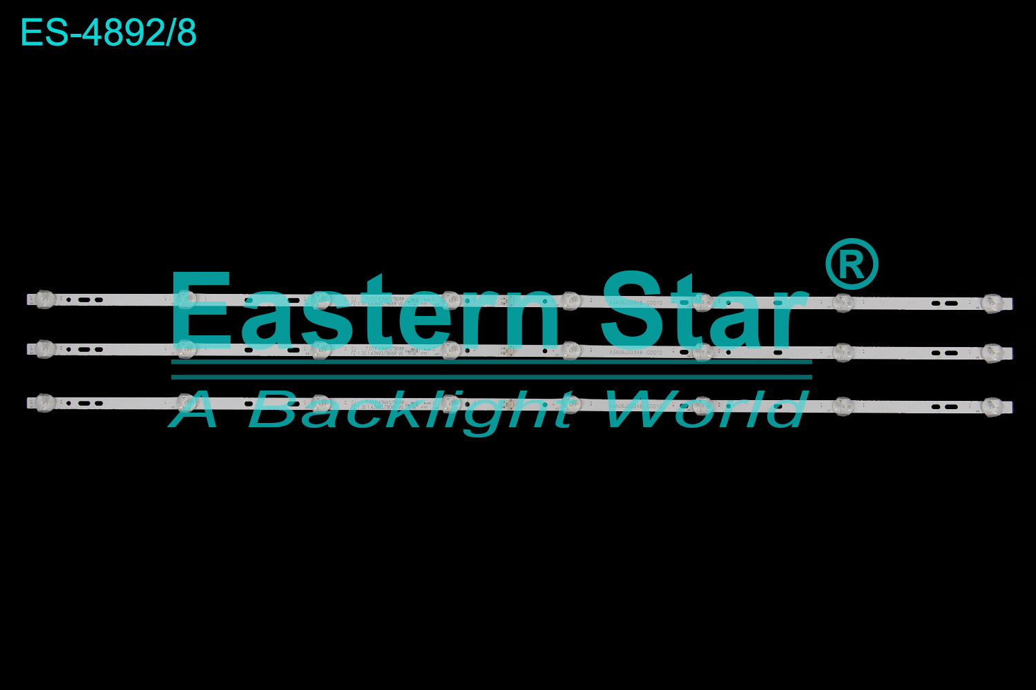 ES-4892 LED TV Backlight use for 43" 43A06JD03X8-G0010 7.03.F.43N93JTB06R 1.30.1.43N93JTB06R V0  LED BACKLIGHT KITS(3)