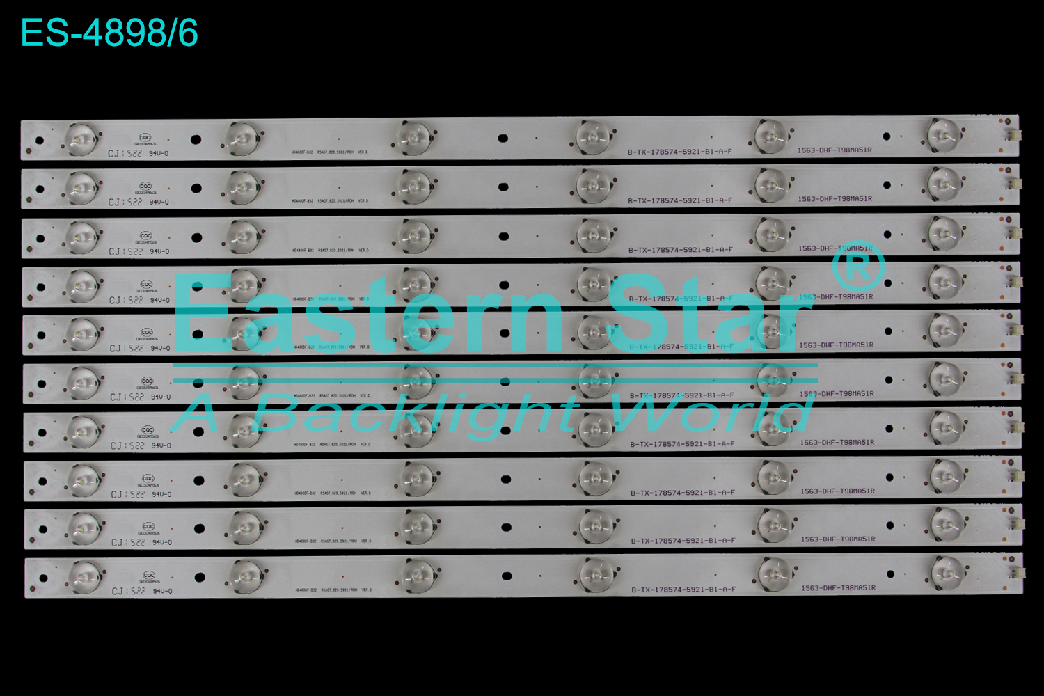 ES-4898 LED TV Backlight use for 48" Hisense LED48K220 HD480DF- B32 RSAG7.820.5921/ROH VER.D  LED BACKLIGHT KITS(10)