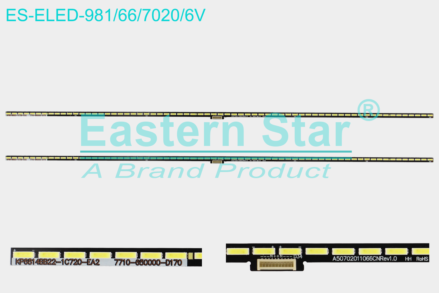 ES-ELED-981 ELED/EDGE TV backlight use for 50'' Skyworth  50Q7  50G7  KP681 4BB22-1C720-EA2 7710-650000-D170 A50702011066CNRev1.0  LED BACKLIGHT STRIP(2)