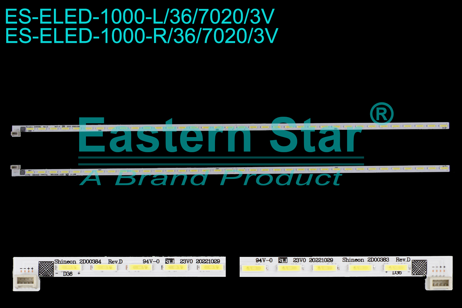 ES-ELED-1000 ELED/EDGE TV backlight use for 32'' Skyworth  32E500E 2D00384 Rev.D 23V0 20221029 2D00383 Rev.D 23V0 20221029 LED BACKLIGHT STRIP(2)