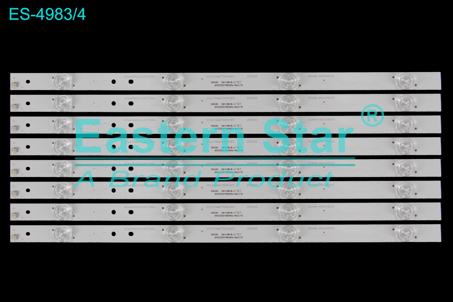ES-4983 LED TV Backlight use for 43"  Letv  D43CCNN  D434FCN1  D434FCN2 LED42C630L  CRH-AK433535T08046AJ-REV1.7 LED BACKLIGHT STRIP(8)