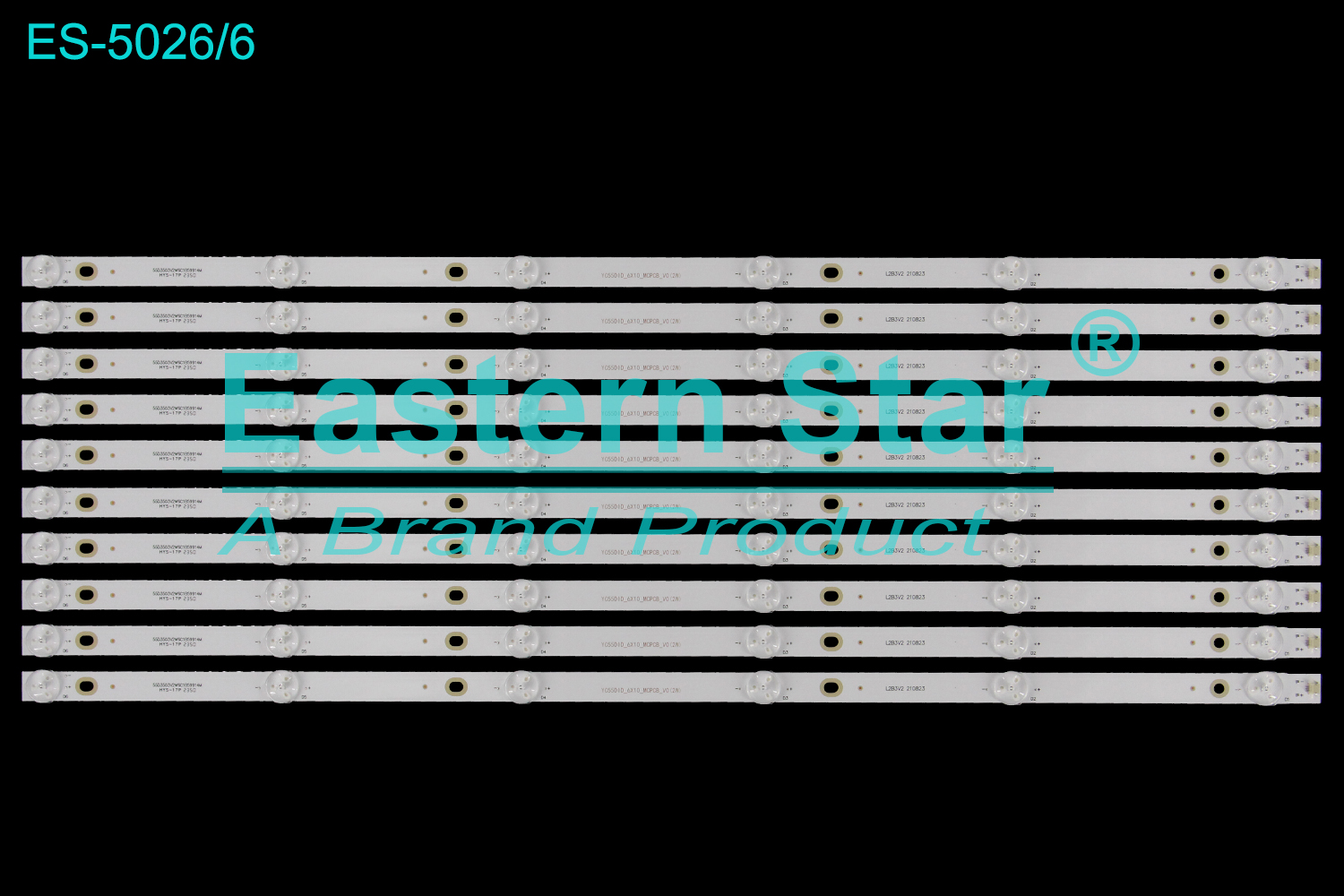ES-5026 LED TV Backlight use for 55" LD-S550GB  YC55DID-6X10-MCPCB-V0（2W） L2B32 210823 55D3503V2WC1B59914M LED BACKLIGHT STRIP(10)