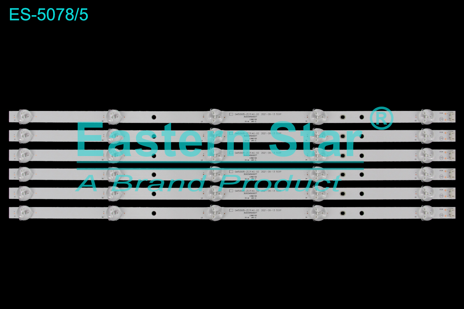 ES-5078 LED TV Backlight use for 50" Skyworth 50M9 SW50D05-ZC31AG-02 2021-09-13 5S1P 303SW500037  LED BACKLIGHT STRIP(6)