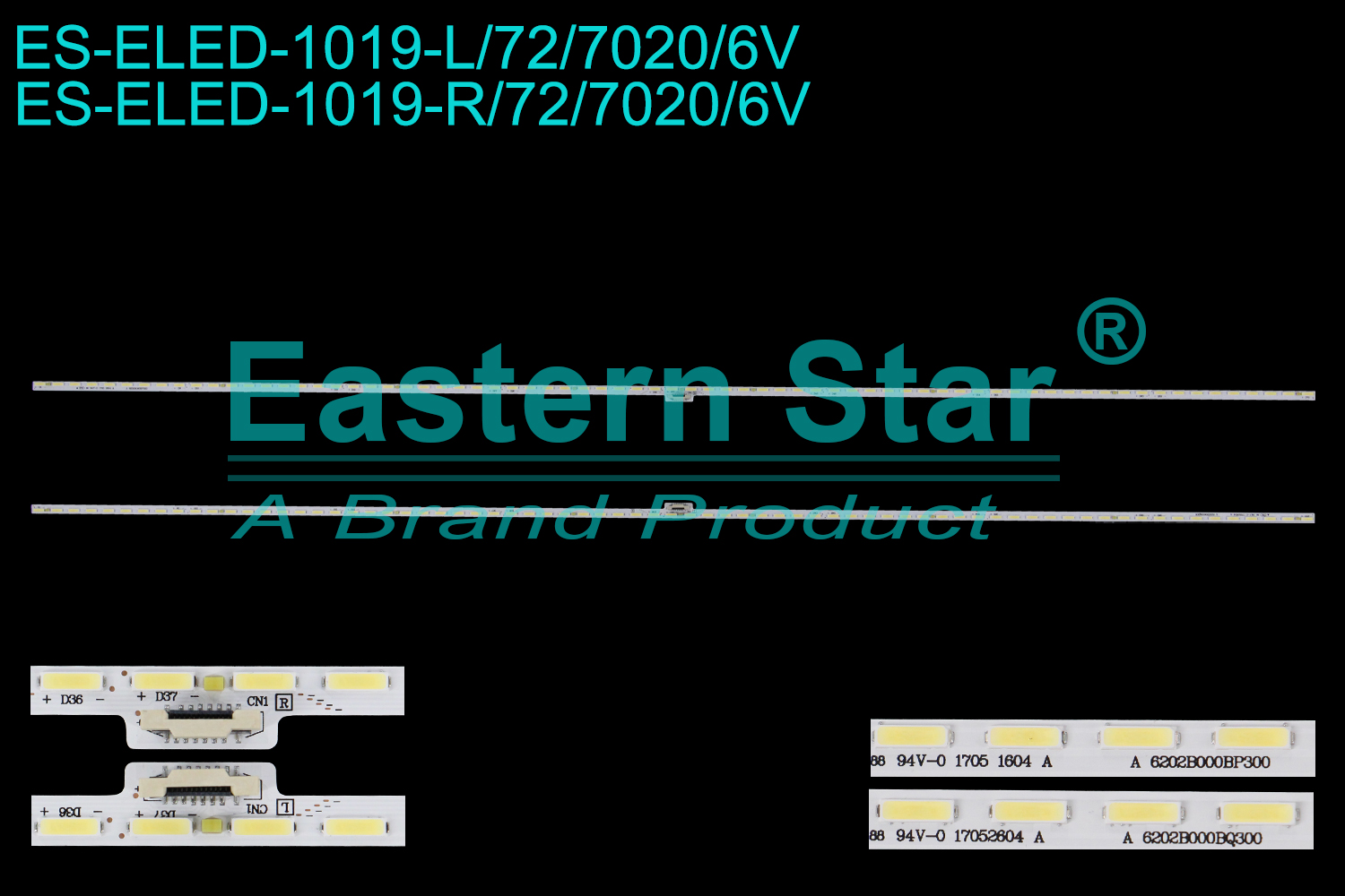ES-ELED-1019 ELED/EDGE TV backlight use for 65'' Sharp  LCD-65SU760A 65SU761A LCD-65MY8008A 65MY83A  R:6202B000BP300 17051604  L:6202B000BQ300 17052604 LED BACKLIGHT STRIP(2)