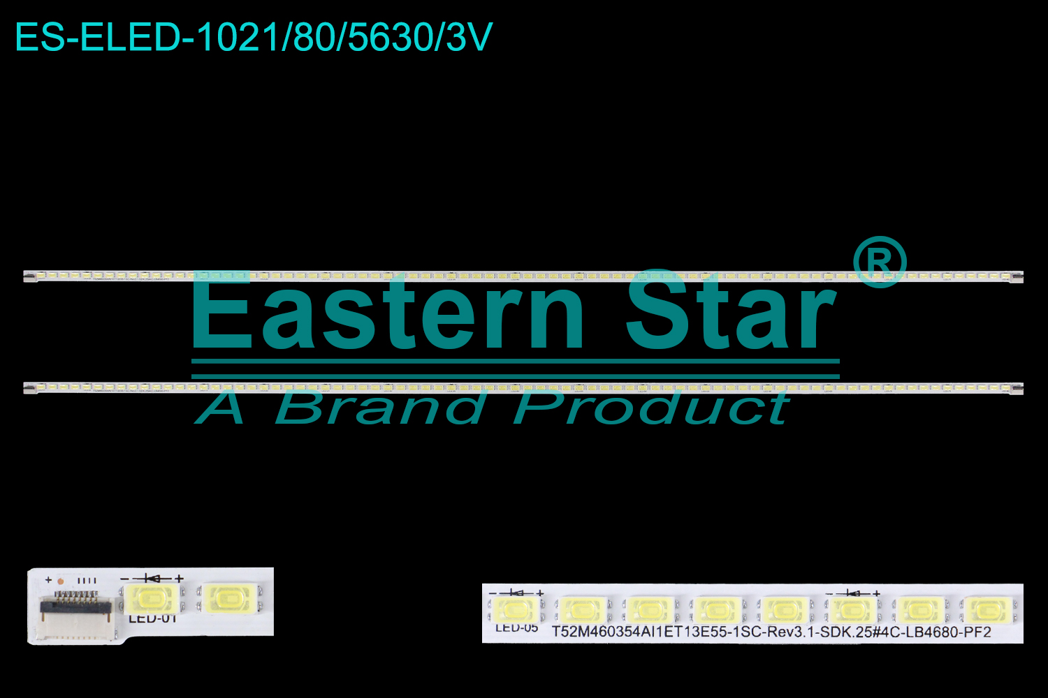 ES-ELED-1021 ELED/EDGE TV backlight use for 46'' Tcl  L46E5500A-3D 46L1308C T52M460354AI1ET 13E55-1SC-Rev3.1-SDK.25#4C-LB4680-PF2 LED BACKLIGHT STRIP(2)