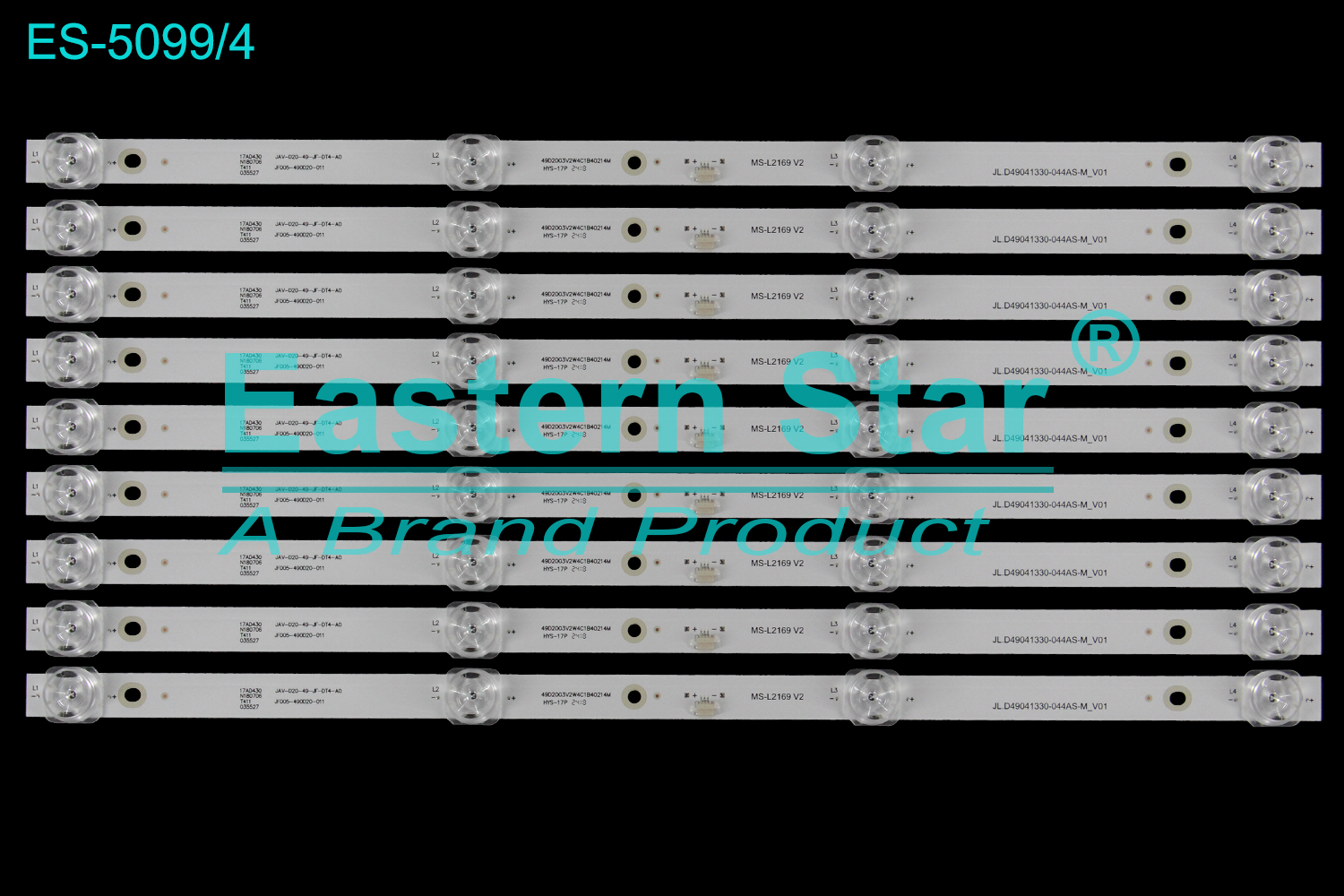 ES-5099 LED TV Backlight use for 49" Sharp L5210/50M3PLUS JL.D49041330-044AS-M_V01 MS-L2169 V2 49D2003V2W4C1B40214M JAV-D20-49-JF-DT4-A0 JF005-490D20-011 LED BACKLIGHT STRIP(9)
