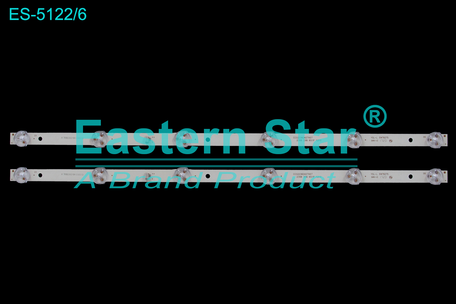ES-5122 LED TV Backlight use for 24" CC02236D427V07 236B 2X6 6S1P 1210  LED BACKLIGHT STRIP(2)
