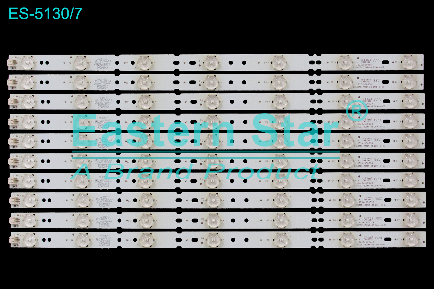 ES-5130 LED TV Backlight use for 50" Changhong/Sanyo 50U2 50U2S XJ50D07-ZC14F-03 303XJ500038  LED BACKLIGHT STRIP(10)