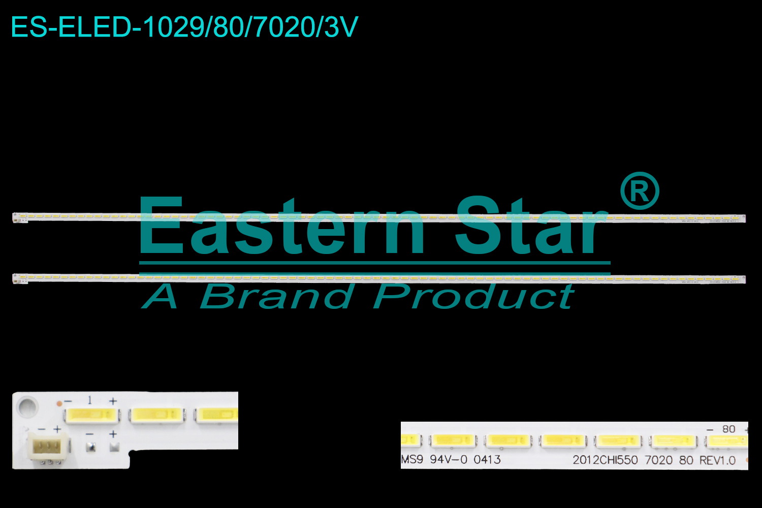 ES-ELED-1029 ELED/EDGE TV backlight use for 55'' Hisense 55K610GWN, LED55K320DX3D Samsung 2012CHI550 7020 80 REV1.0  LED BACKLIGHT STRIP(2)