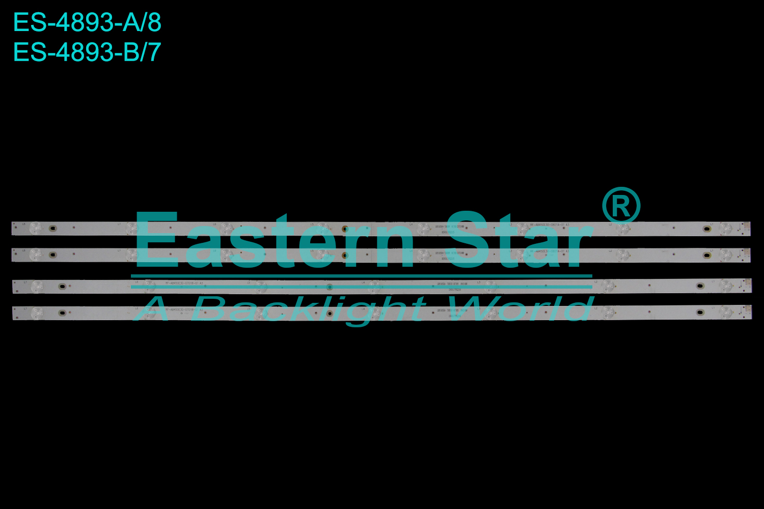 ES-4893 LED TV Backlight use for 45" Condor U45G7300  RF-AB450E30-0801A-01 A3 RF-AB450E30-0701B-01 A3  LED BACKLIGHT KITS(4)