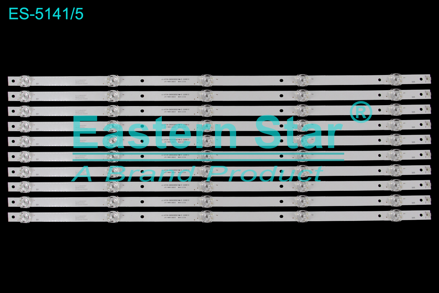 ES-5141 LED TV Backlight use for 65" Dijitsu/Campomatic LED65HUL 65DS8500, 65DW9900  31.11.065U20001 M205F3W50H 221225JA2-002105 JJ-0734-D65030501AM-S 220913 LED BACKLIGHT STRIP(10)