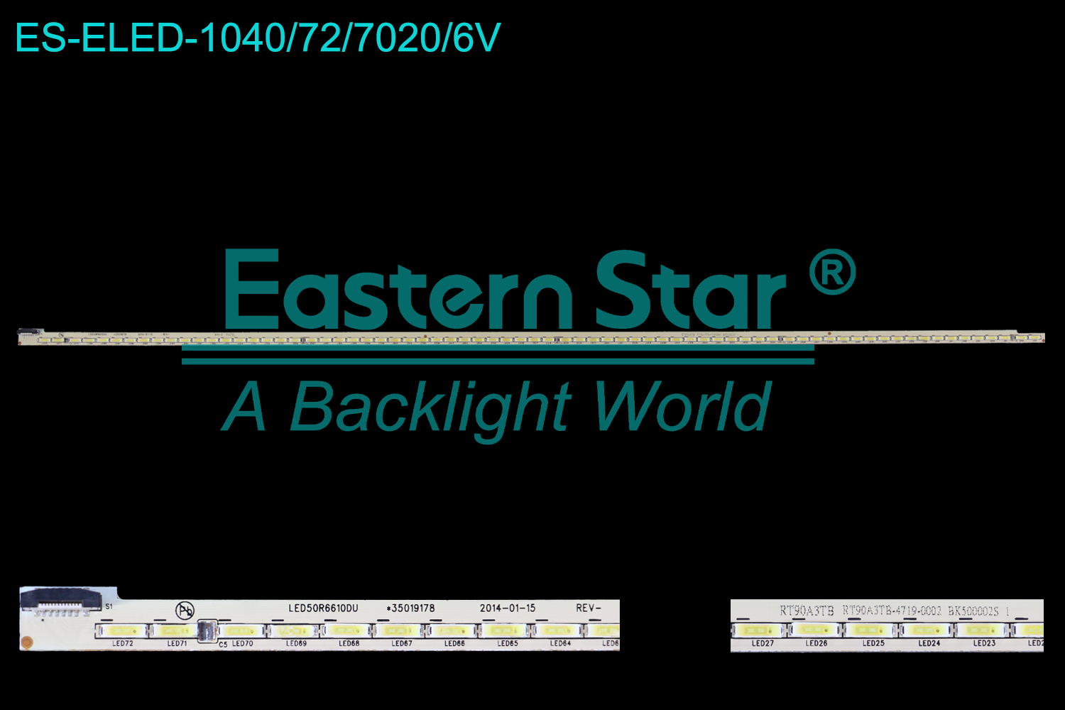 ES-ELED-1040 ELED/EDGE TV backlight use for 49'' Konka  LED49R6610U LED50R6610DU*35019178 RT90A3TB RT90A3TB-4719-0002 BK500002S  LED BACKLIGHT STRIP(1)