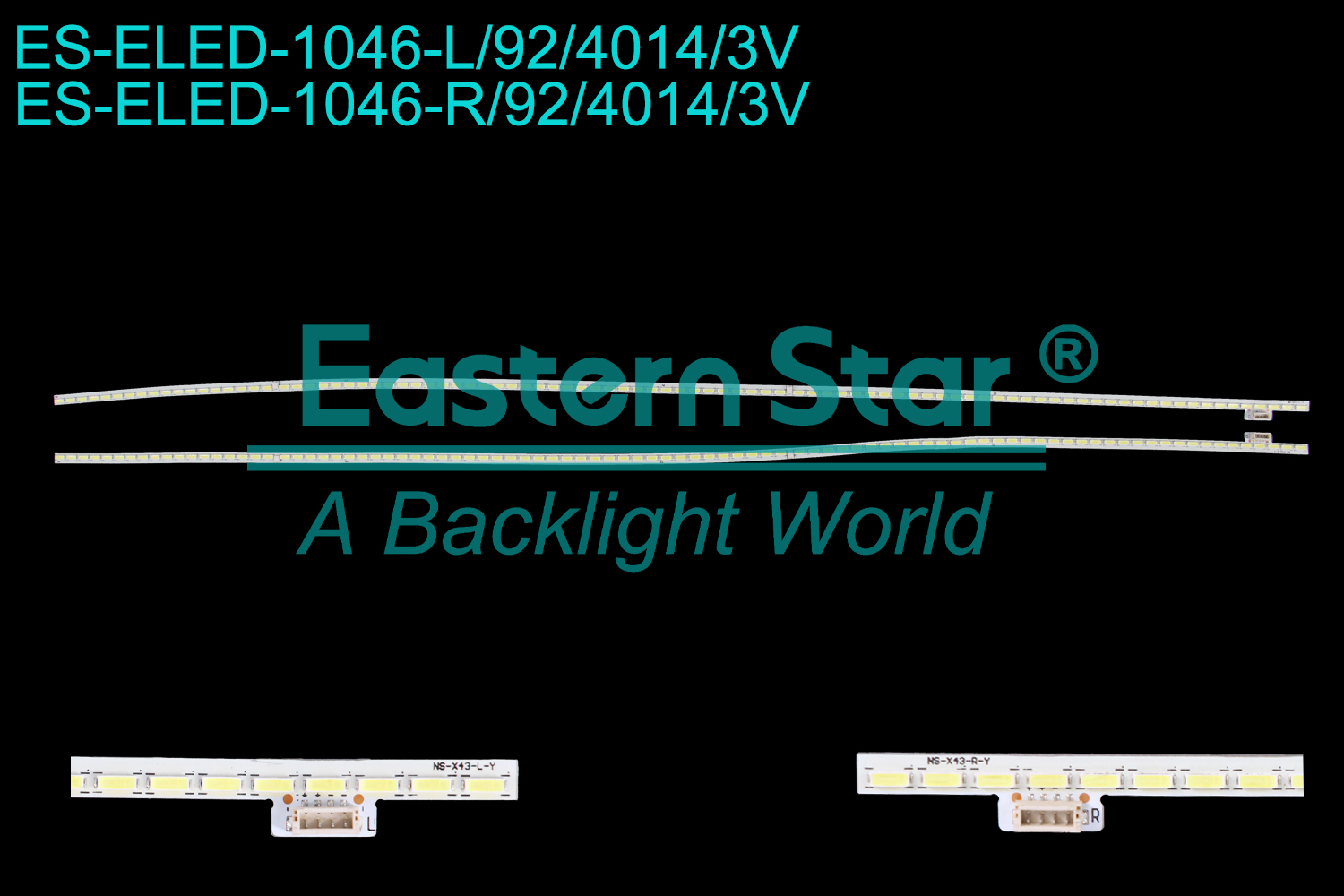 ES-ELED-1046 ELED/EDGE TV backlight use for 43'' Letv L433LN L433AN L433L3 X3-43 X43S L:NS-X43-L-Y R:NS-X43-R-Y  LED BACKLIGHT STRIP(2)