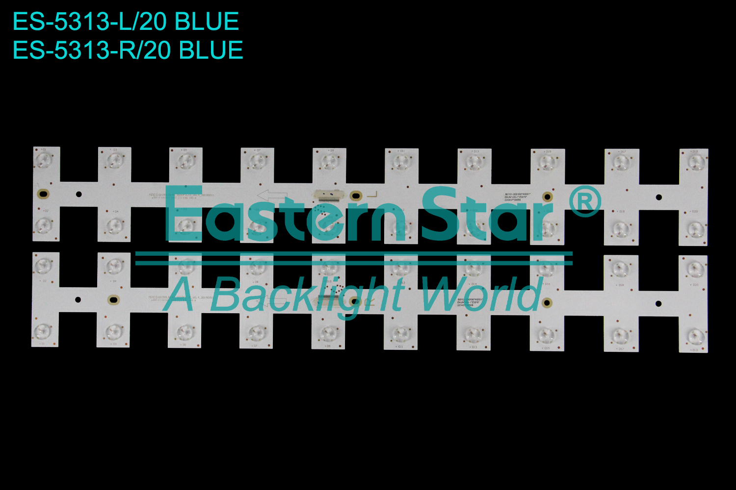 ES-5313 LED TV Backlight use for 55"  MPEGGIC55LB1453030F2.1DV0.420190911B0101-000188*A0001*ZMJN*J20-1*Z35*6*220407*00654 MPEGGIC55LB1463030F2.1DV0.420190911B0101-000190*A0001*ZMJN*J20-1*Z35*6*220407*00508  LED BACKLIGHT STRIP(/)