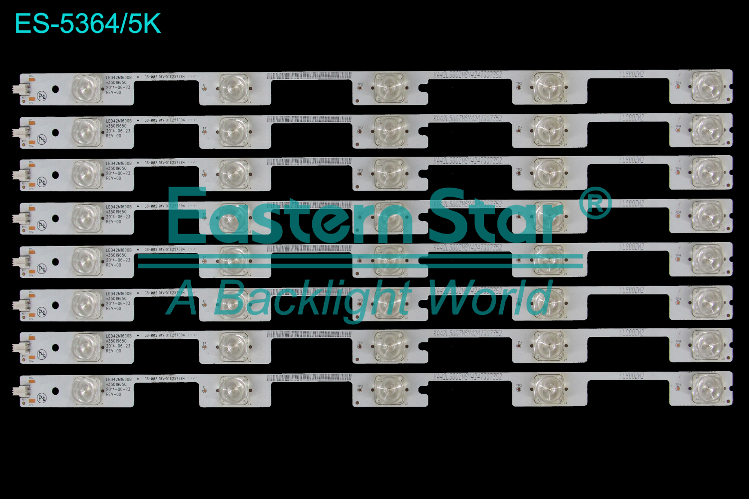 ES-5364 LED TV Backlight use for 42" Konka LED42M1600B  LED42M1600B*35019650 2014-06-23 REV-00  LED BACKLIGHT STRIP(8)