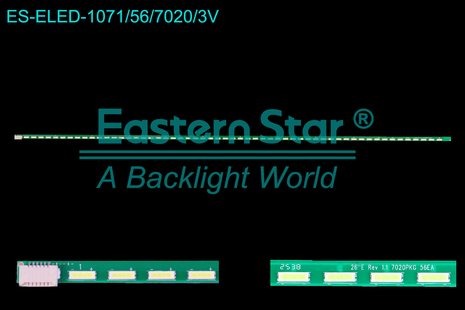 ES-ELED-1071 ELED/EDGE TV backlight use for 26'' Lg  26LN5400 26LV2500UA  Innotek 26"E Rev 1.1 7020PKG 56EA LED BACKLIGHT STRIP(1)